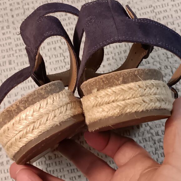 Lucky Brand 'Garston' women's blue suede espadrille ankle strap sandals sz 7 M - Picture 8 of 12